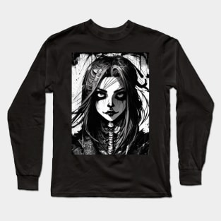 Eerie Elegance: Add a Touch of Dark Elegance and Mystery to Your Home with Our Gothic and Witch-Inspired Art Collection Long Sleeve T-Shirt